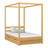 Wooden canopy bed with drawer natural pine – child’s room, scandi style