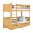 Letto a castello con cassetto in legno pino naturale – stanza per bambini, legno massello, scandi