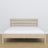 Oak double bed bleached oak – side view, proportions and shape, bedroom