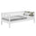 Drewniane łóżko sofa N03 biały – widok ogólny, lite drewno sosnowe