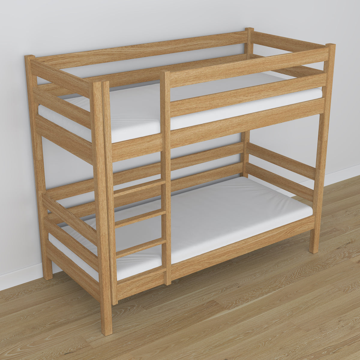 Oak Bunk Bed Natural Oak – Close-up of Joints and Wood Details