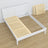 Letto matrimoniale bianco in legno – vista diagonale, scandi