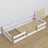 Low Bed Wooden White and Oak – Rear Section and Proportions, Scandi Bedroom