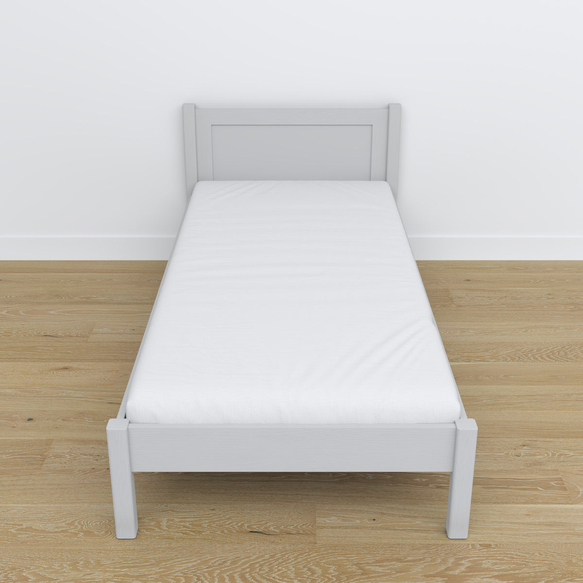 Letto grigio in legno – dimensioni e schema, Nizio Home