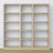 Bookcase oak bleached oak in the living room – Scandinavian arrangement, Nizio