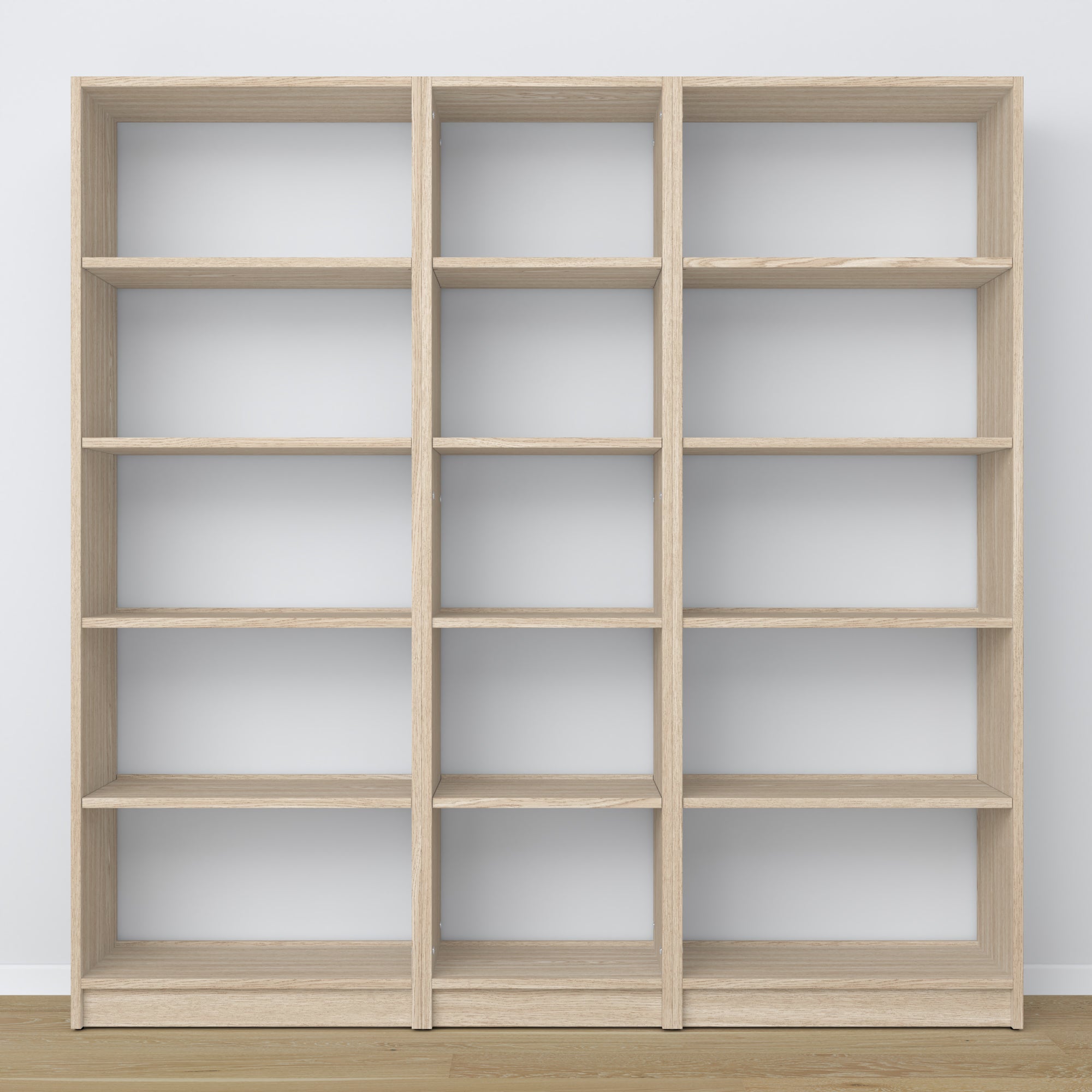 Bookcase oak bleached oak in the living room – Scandinavian arrangement, Nizio