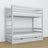 Grey Wooden Bunk Bed – Ladder and Joint Details, Children’s Room