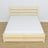 Double bed with wooden drawer clear pine – angled view, scandi bedroom