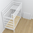 Bunk Bed with Mattress Drawer White Wooden – Solid Wood, Scandi Style