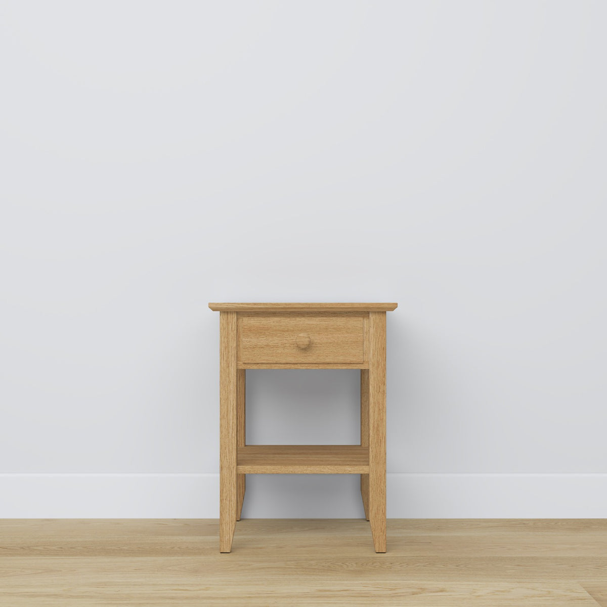 Bedside table with drawer N01 oak natural oak – bedroom, Scandinavian style