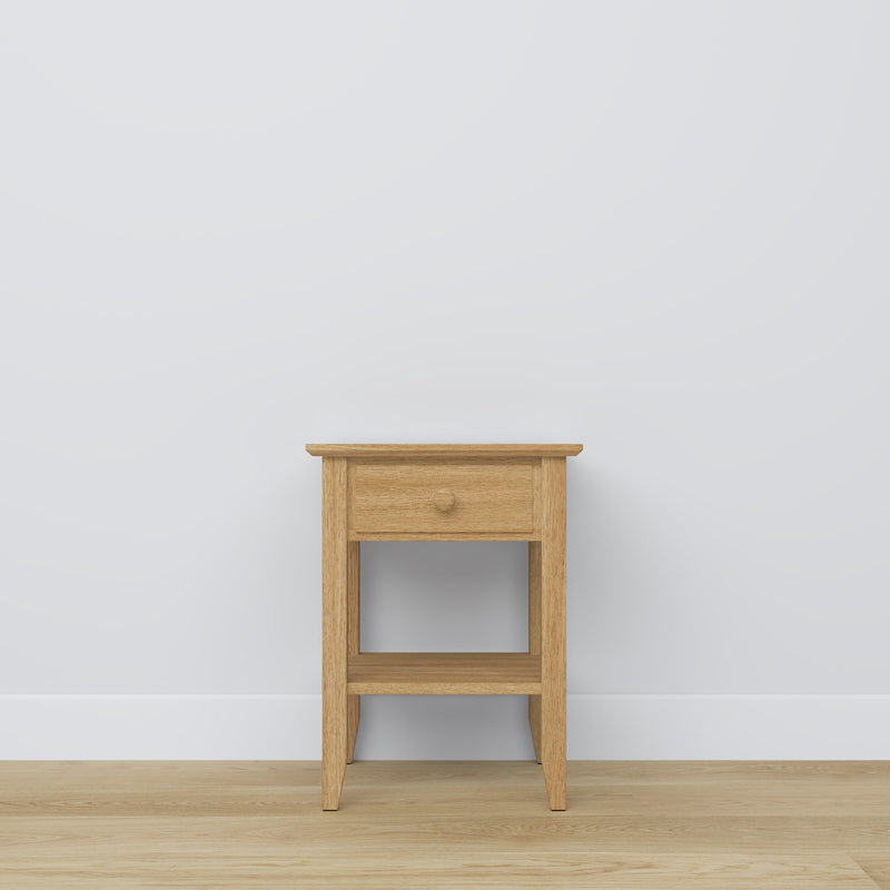 Bedside table with drawer N01 oak natural oak – bedroom, Scandinavian style
