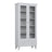 Display cabinet 1S 90 grey made of wood – side view, depth and profile