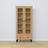 Display cabinet with drawer oak natural oak with black 90 cm – living room, Scandinavian style Nizio