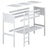 White and Oak Wooden Loft Bed with Desk – Scandi Room Arrangement, Nizio