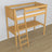 Loft bed natural pine wooden – top view of the sleeping area, Nizio