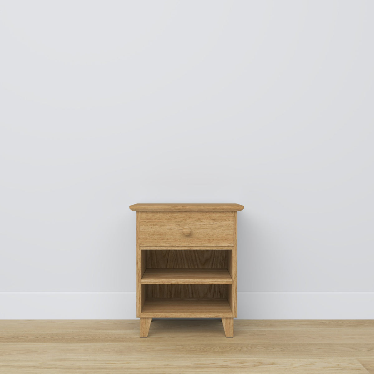Bedside table with drawer N02 oak natural oak – bedroom, Scandinavian style