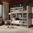 Grey Wooden Bunk Bed – Two Sleeping Areas in One, Safe Construction