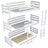 Triple bunk bed natural pine wooden – dimensions and diagram, Nizio