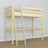 Loft bed with desk clear pine wooden – dimensions, Nizio Home