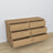 Chest of drawers 6S natural oak – handle and drawer front, close-up of oak finish