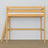 Loft bed natural pine – wooden ladder and safety rail, Nizio Home