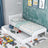 Letto bianco con cassetto – capiente vano, in legno, per bambini Nizio