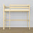 Loft bed clear pine – wooden ladder and safety rail, Nizio Home