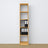 Bookcase natural pine made of wood – side view, depth and profile