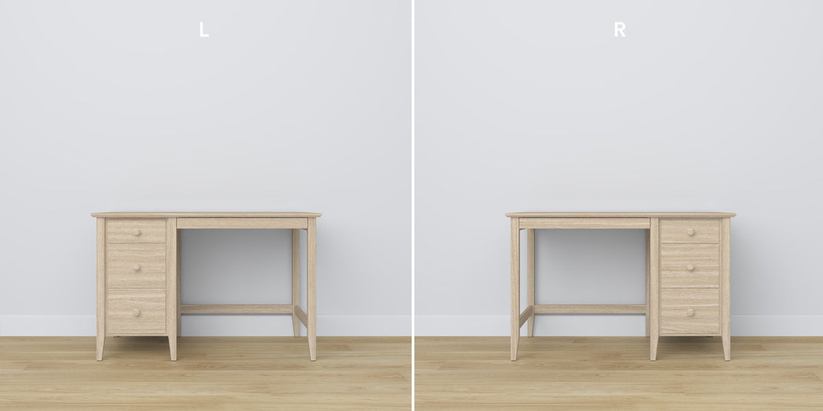 Desk 3S oak bleached oak in office – Scandinavian arrangement, Nizio