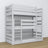 Triple bunk bed wooden grey – maximum use of room space