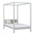 Wooden grey canopy bed – child’s room, Scandinavian style, Nizio