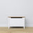 Baule in legno bianco con quercia – contenimento e seduta, stile scandinavo Nizio