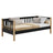 Łóżko sofa N03 czarny / dąb naturalny – dodatkowy widok, ekologiczne drewno