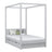 Letto con baldacchino e cassetto in legno grigio – stanza per bambini, stile scandi