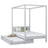 Letto con baldacchino e cassetto per materasso in legno grigio – stanza per bambini scandi