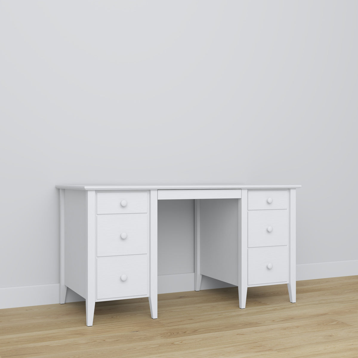 Drewniane biurko 6S Scandi biały