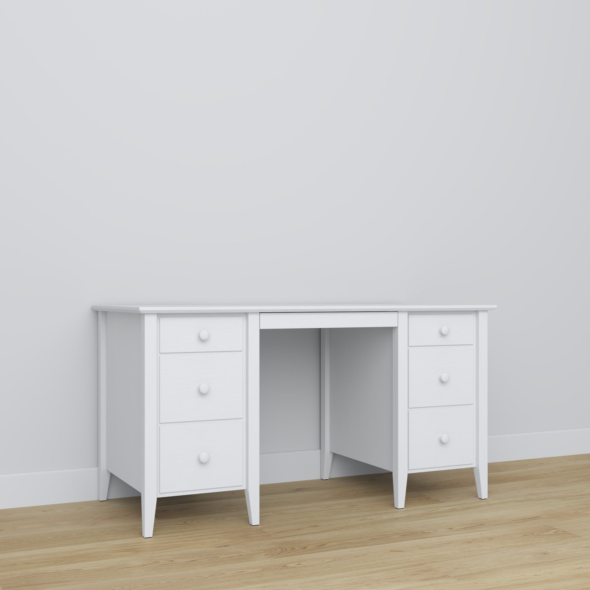 Drewniane biurko 6S Scandi biały