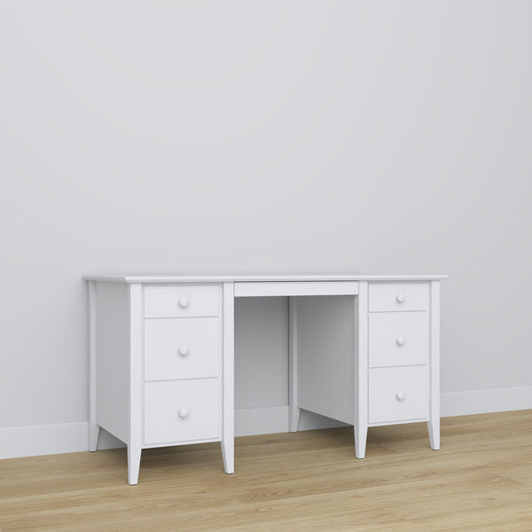 Drewniane biurko 6S Scandi biały
