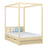 Wooden canopy bed with drawer clear pine – child’s room, scandi style