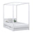 Single bed with canopy and drawer N02 wooden in custom RAL/NCS color – solid wood, Nizio