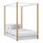 Letto con baldacchino e cassetto in legno bianco-quercia – stanza per bambini, stile scandi
