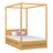 Wooden canopy bed with drawer natural pine – child’s room, scandi style