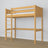 Loft bed natural pine in children’s room – scandi arrangement, wooden