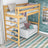 Loft bed natural pine in children’s room – scandi arrangement, wooden