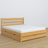Double bed natural pine with drawer – wooden headboard, close-up