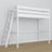 Letto a soppalco bianco in legno – dimensioni e schema, Nizio