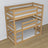 Letto 3-a castello quercia naturale in nella cameretta dei bambini – allestimento scandi, Nizio