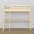Loft bed clear pine wooden – top view of the sleeping area, Nizio