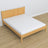 Letto matrimoniale pino naturale in camera da letto – allestimento con biancheria, stile scandi