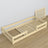 Letto basso pino trasparente in legno – dimensioni e schema, Nizio